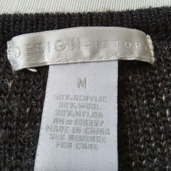 Design History Wool Blend Embellished Tight Knit Pullover Sweater Women's Medium - Picture 3 of 13